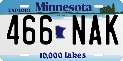 MN license plate 466NAK