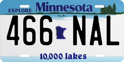 MN license plate 466NAL