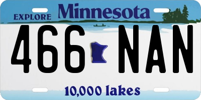 MN license plate 466NAN