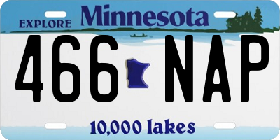 MN license plate 466NAP