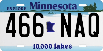 MN license plate 466NAQ