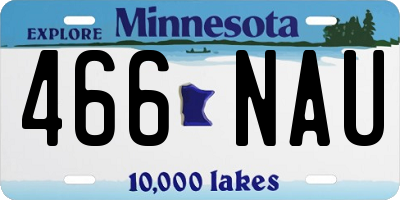 MN license plate 466NAU