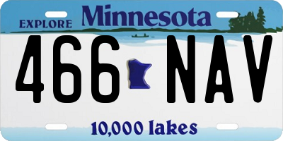 MN license plate 466NAV