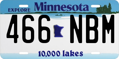 MN license plate 466NBM