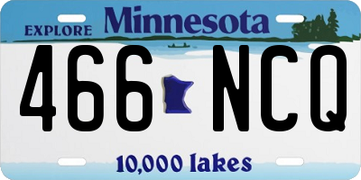 MN license plate 466NCQ
