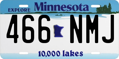 MN license plate 466NMJ