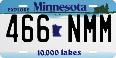 MN license plate 466NMM