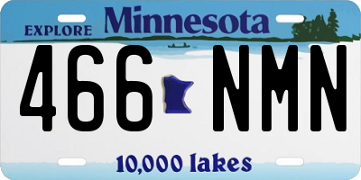 MN license plate 466NMN