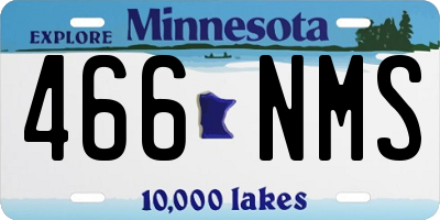 MN license plate 466NMS