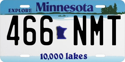 MN license plate 466NMT