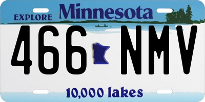 MN license plate 466NMV