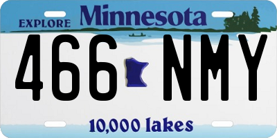 MN license plate 466NMY