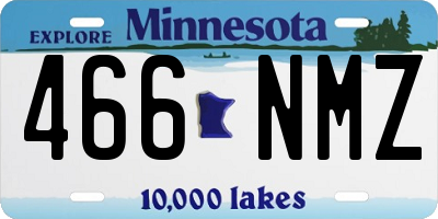 MN license plate 466NMZ