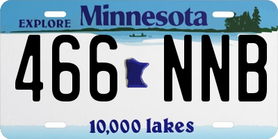 MN license plate 466NNB