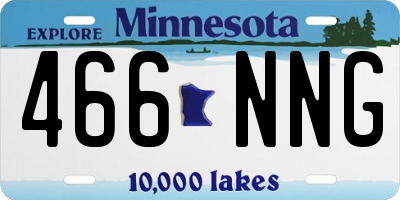 MN license plate 466NNG