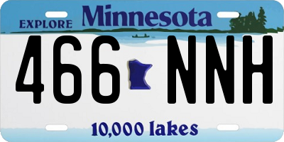 MN license plate 466NNH