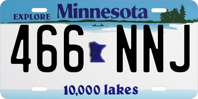 MN license plate 466NNJ