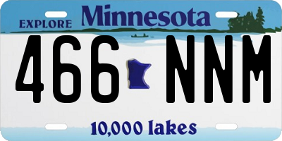 MN license plate 466NNM