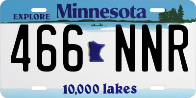 MN license plate 466NNR