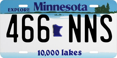 MN license plate 466NNS