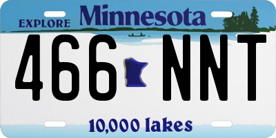 MN license plate 466NNT