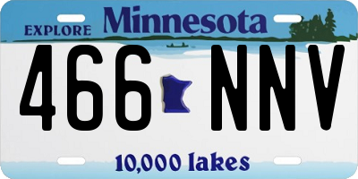 MN license plate 466NNV