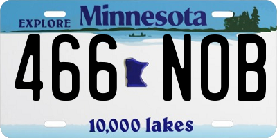MN license plate 466NOB