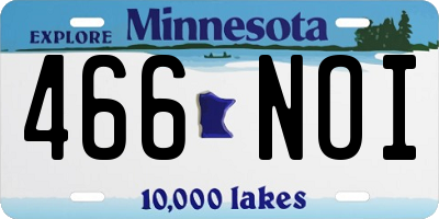 MN license plate 466NOI