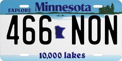 MN license plate 466NON