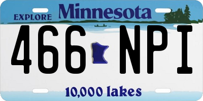 MN license plate 466NPI