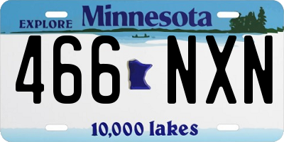 MN license plate 466NXN