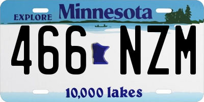 MN license plate 466NZM