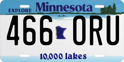 MN license plate 466ORU