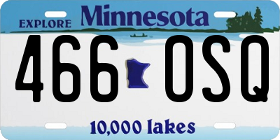 MN license plate 466OSQ