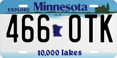 MN license plate 466OTK