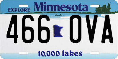 MN license plate 466OVA