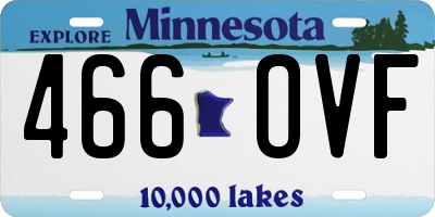 MN license plate 466OVF