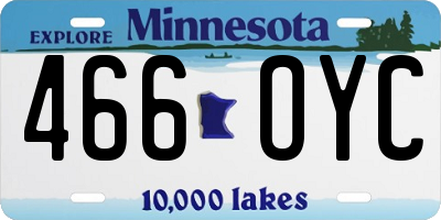 MN license plate 466OYC