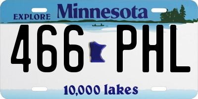 MN license plate 466PHL