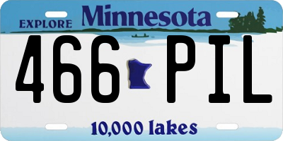 MN license plate 466PIL