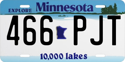 MN license plate 466PJT