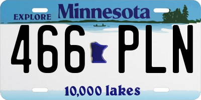 MN license plate 466PLN