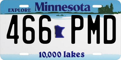 MN license plate 466PMD