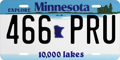 MN license plate 466PRU