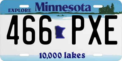 MN license plate 466PXE