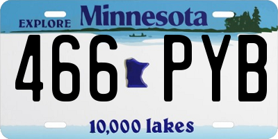 MN license plate 466PYB