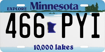 MN license plate 466PYI