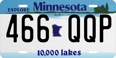 MN license plate 466QQP