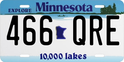 MN license plate 466QRE