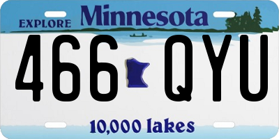 MN license plate 466QYU
